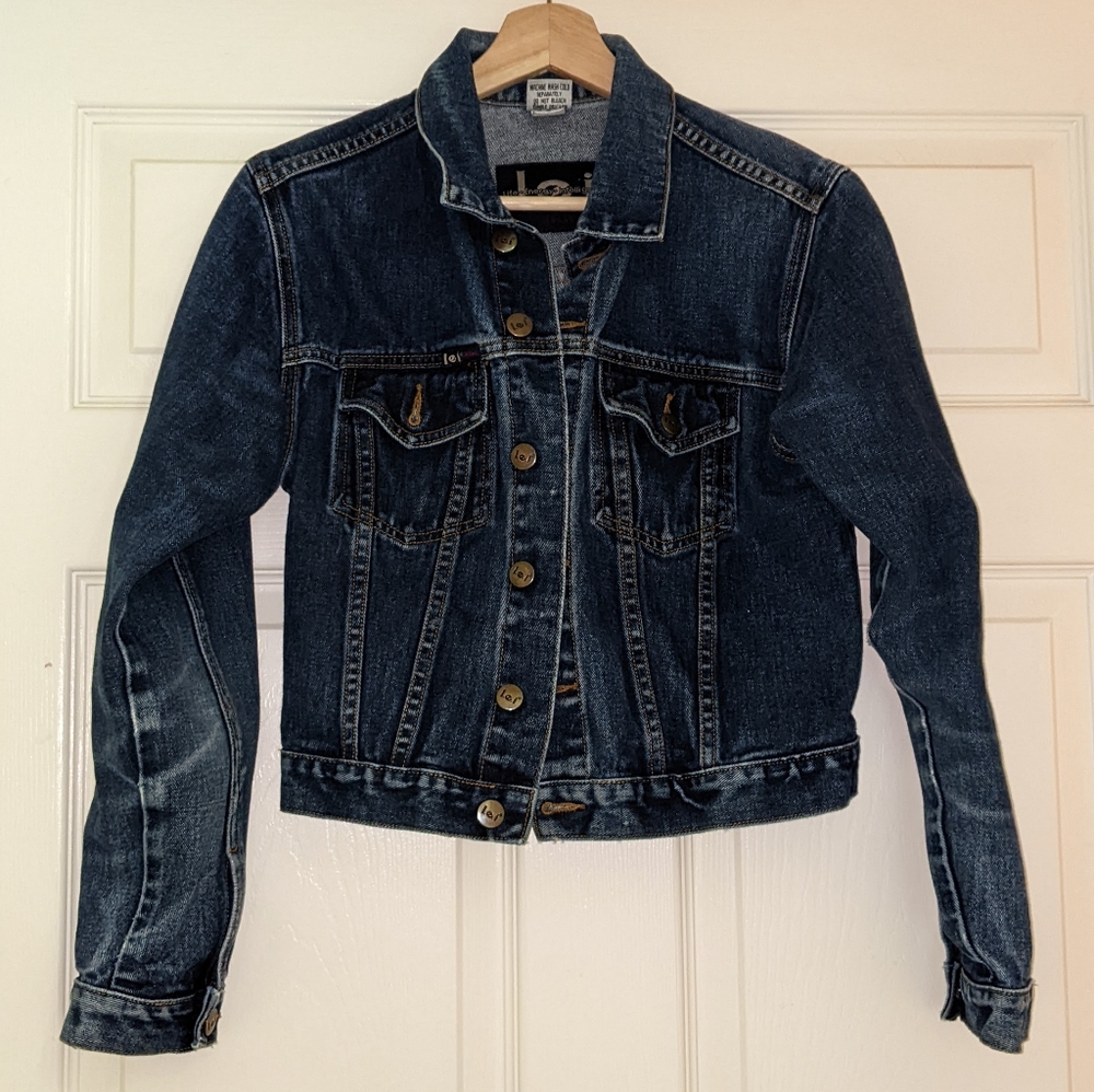 Vintage cropped denim jacket size small